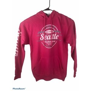 Point Sportswear Unisex Small‎ Pink Seattle  Pulliver Long Sleeve Hoodie